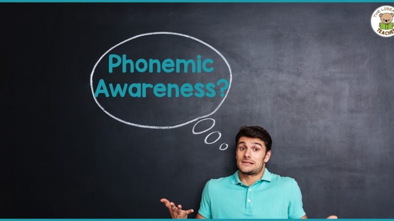Confused teacher in front of a black board asking "Phonemic Awareness?"